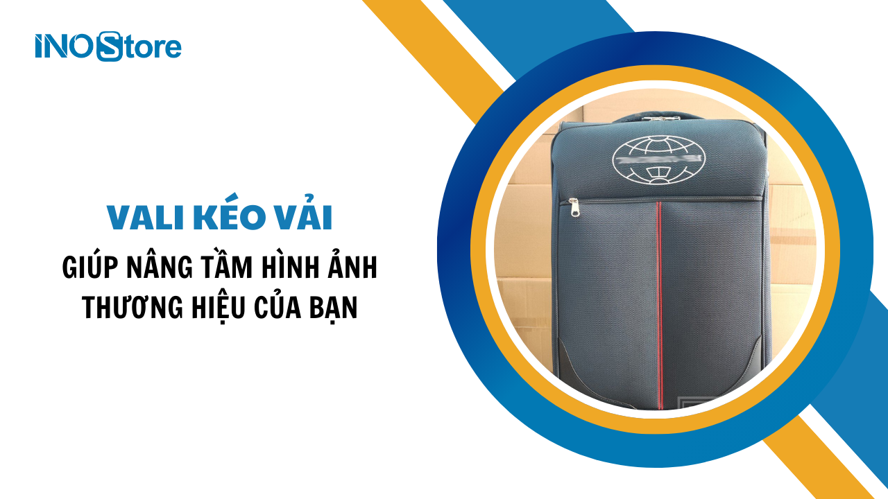 In logo trên vali kéo vải giúp nâng tầm hình ảnh thương hiệu của bạn