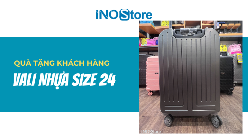 Vali nhựa size 24 cỡ trung - quà tặng hiện đại cho khách hàng