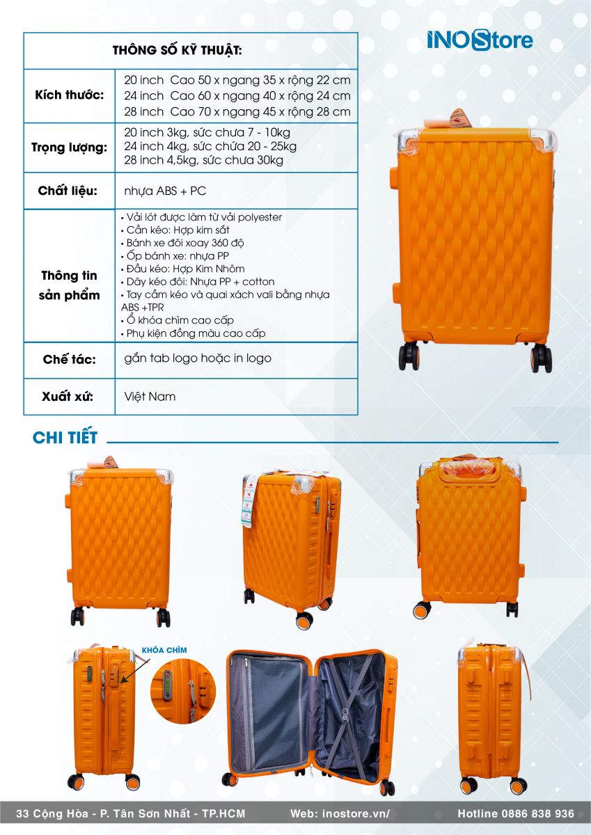vali quà tặng doanh nghiệp in logo theo yêu cầu