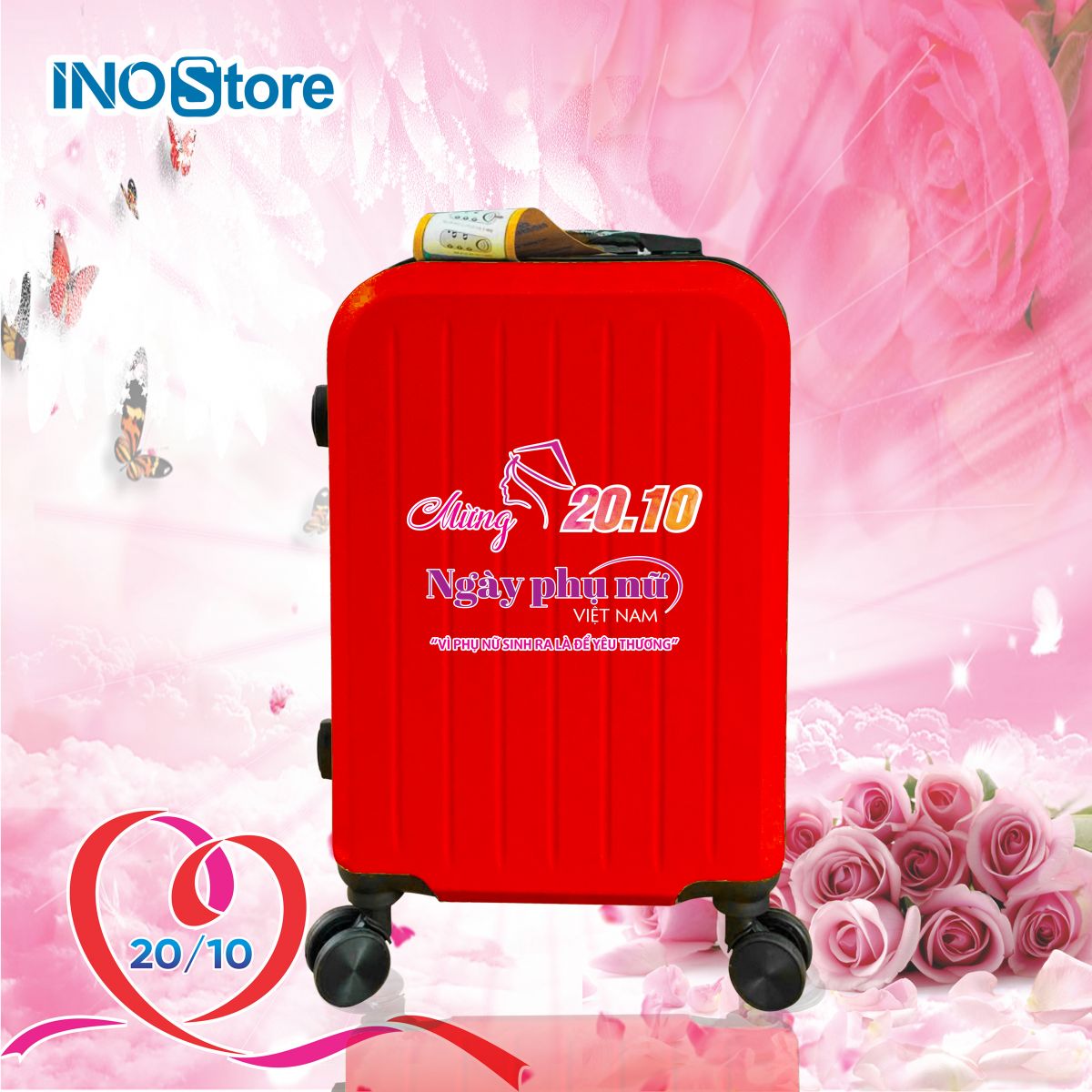 Vali nhựa cao cấp in logo - Giải pháp quà tặng 20/10 độc đáo cho doanh nghiệp