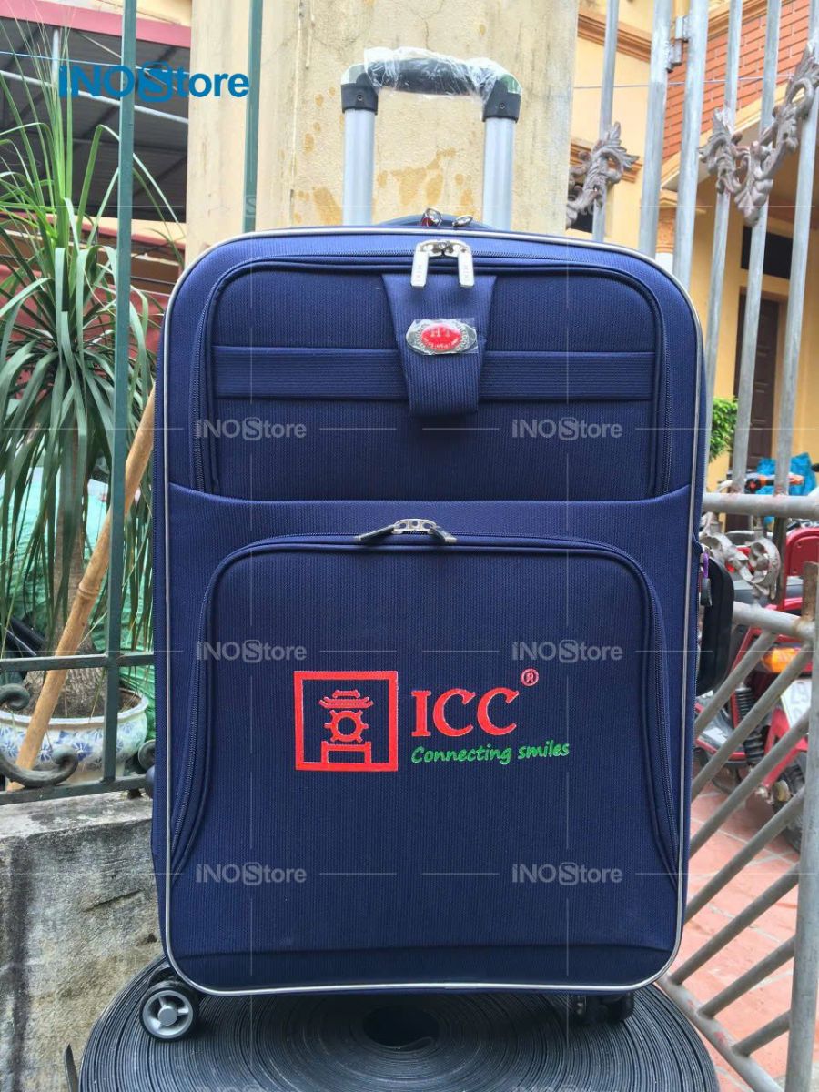 Vali vải in logo theo yêu cầu