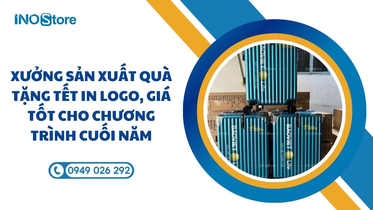 Xưởng sản xuất quà tặng Tết in logo, giá tốt cho chương trình cuối năm
